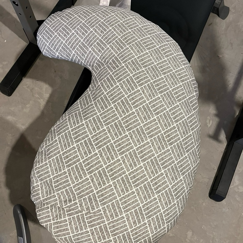Boppy Gray Geometric Accent Pillow